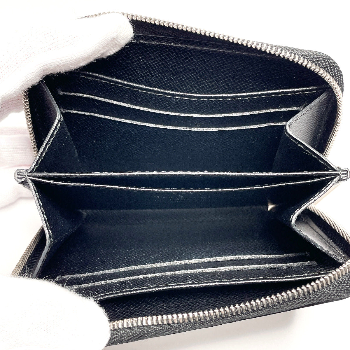 LOUIS VUITTON Coin case ‚l60152 Epi Leather black Zippy coin purse unisex  d