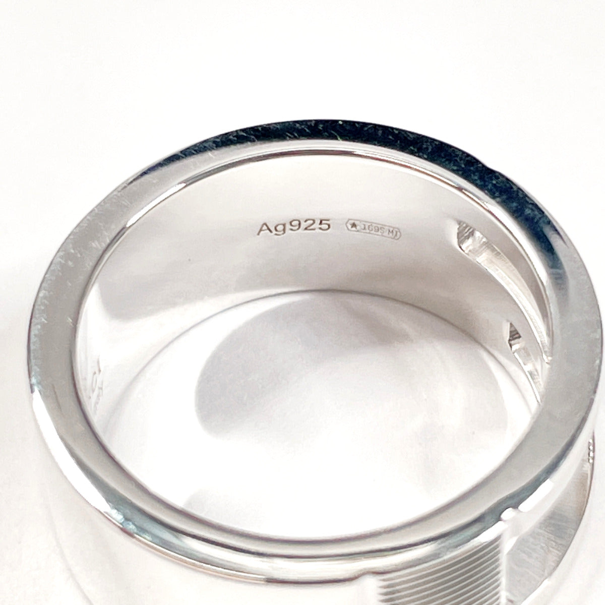 GUCCI Ring Silver Silver Branded Cutout G 9