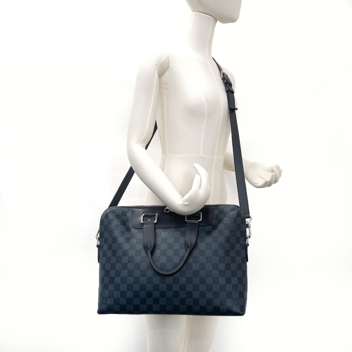 LOUIS VUITTON Business bag N42241 Damier Cobalt black 2WAY Porto Documents Jules mens  d