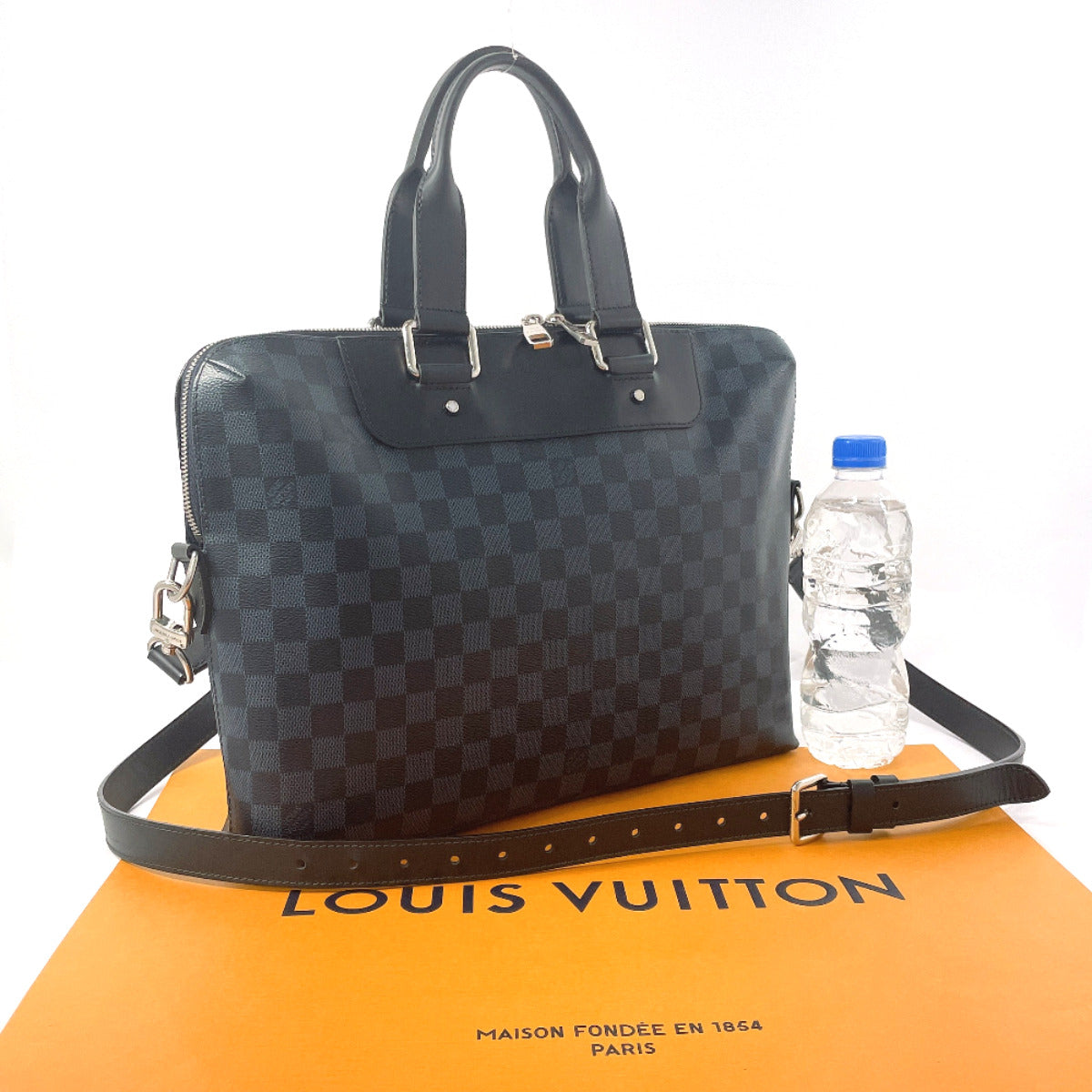 LOUIS VUITTON Business bag N42241 Damier Cobalt black 2WAY Porto Documents Jules mens  d