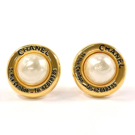 CHANEL Earring Gold Plated, Faux Pearl gold   31 RUE CAMBON
