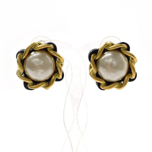 CHANEL Earring Gold Plated, Faux Pearl gold