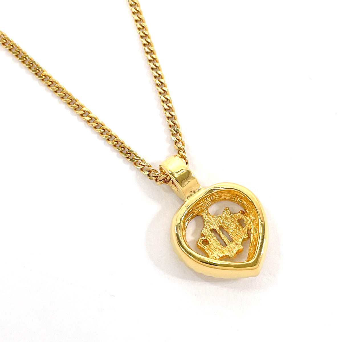 Christian Dior Necklace metal gold   Heart logo