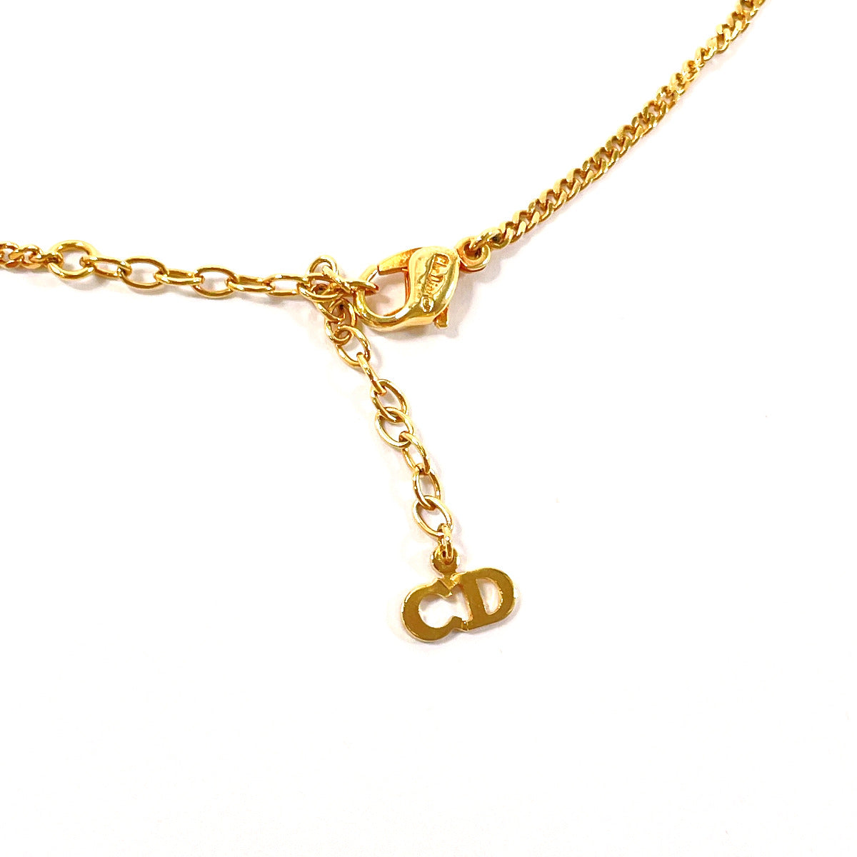 Christian Dior Necklace metal gold   Heart logo