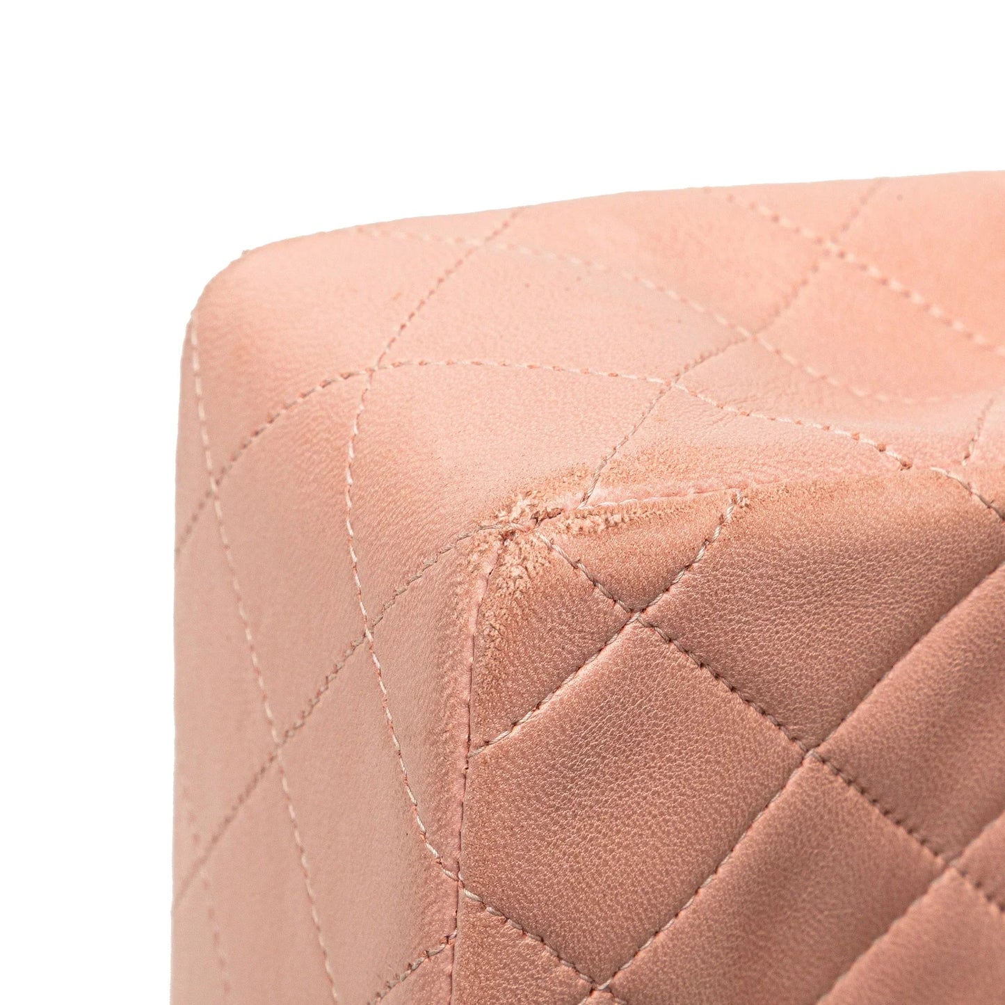 Pink Chanel Mini Square Classic Lambskin Single Flap Crossbody Bag