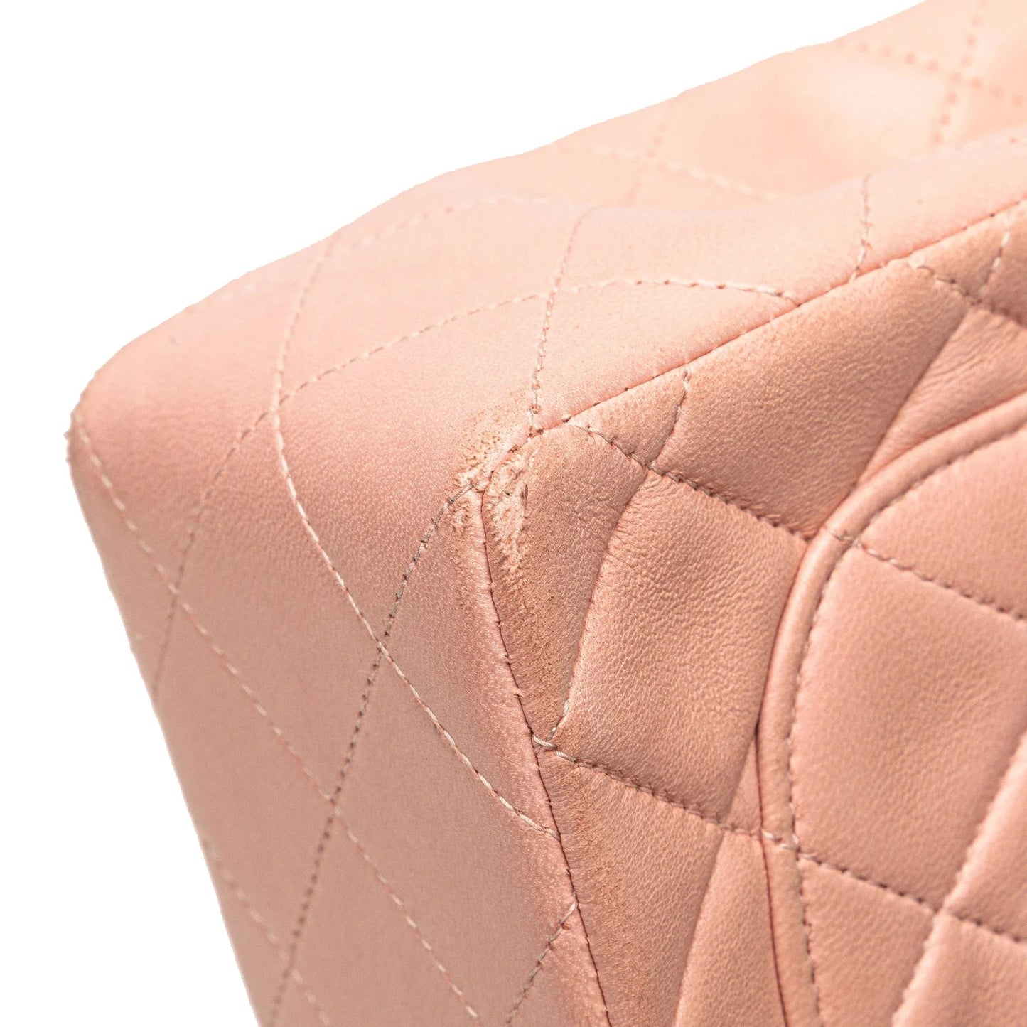 Pink Chanel Mini Square Classic Lambskin Single Flap Crossbody Bag