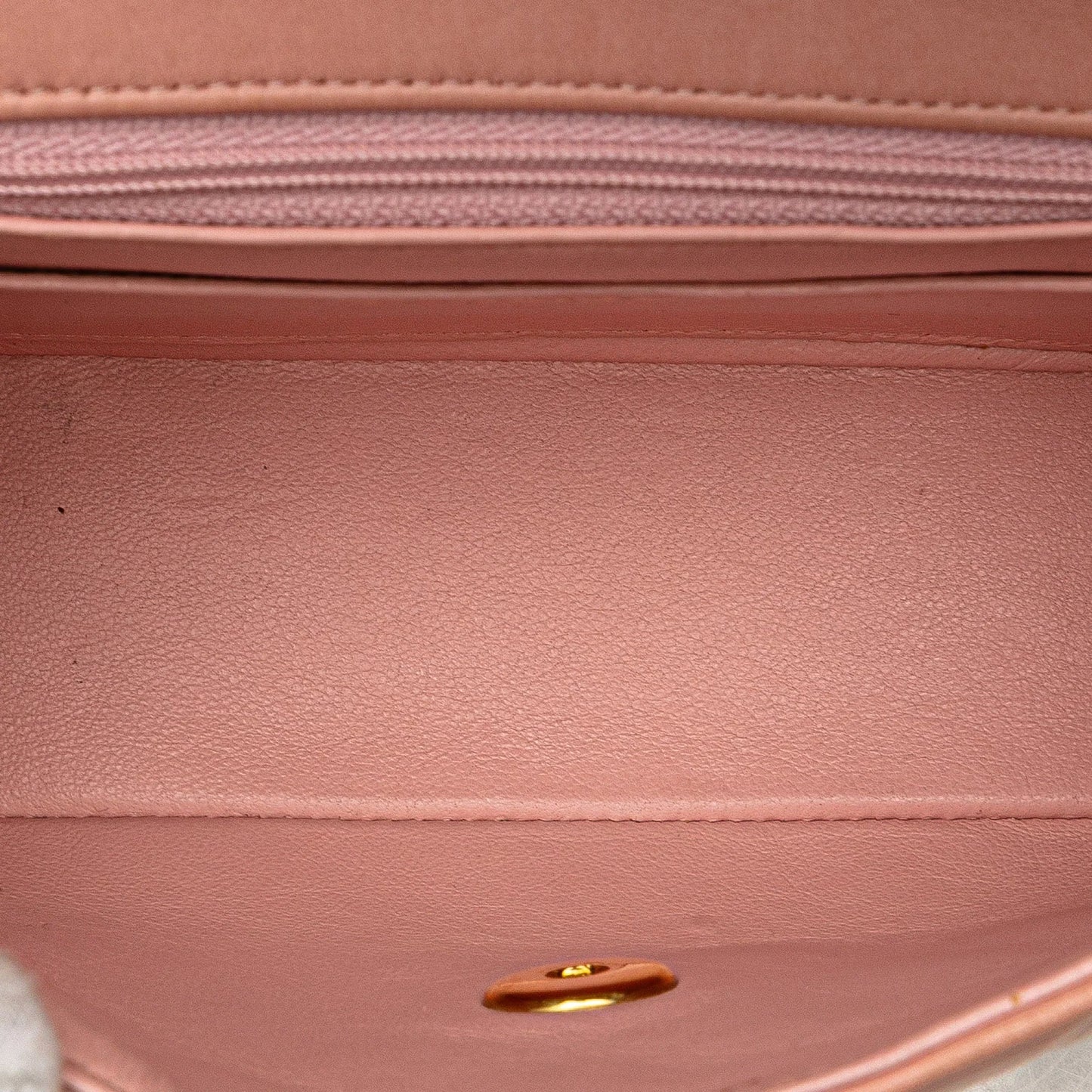 Pink Chanel Mini Square Classic Lambskin Single Flap Crossbody Bag