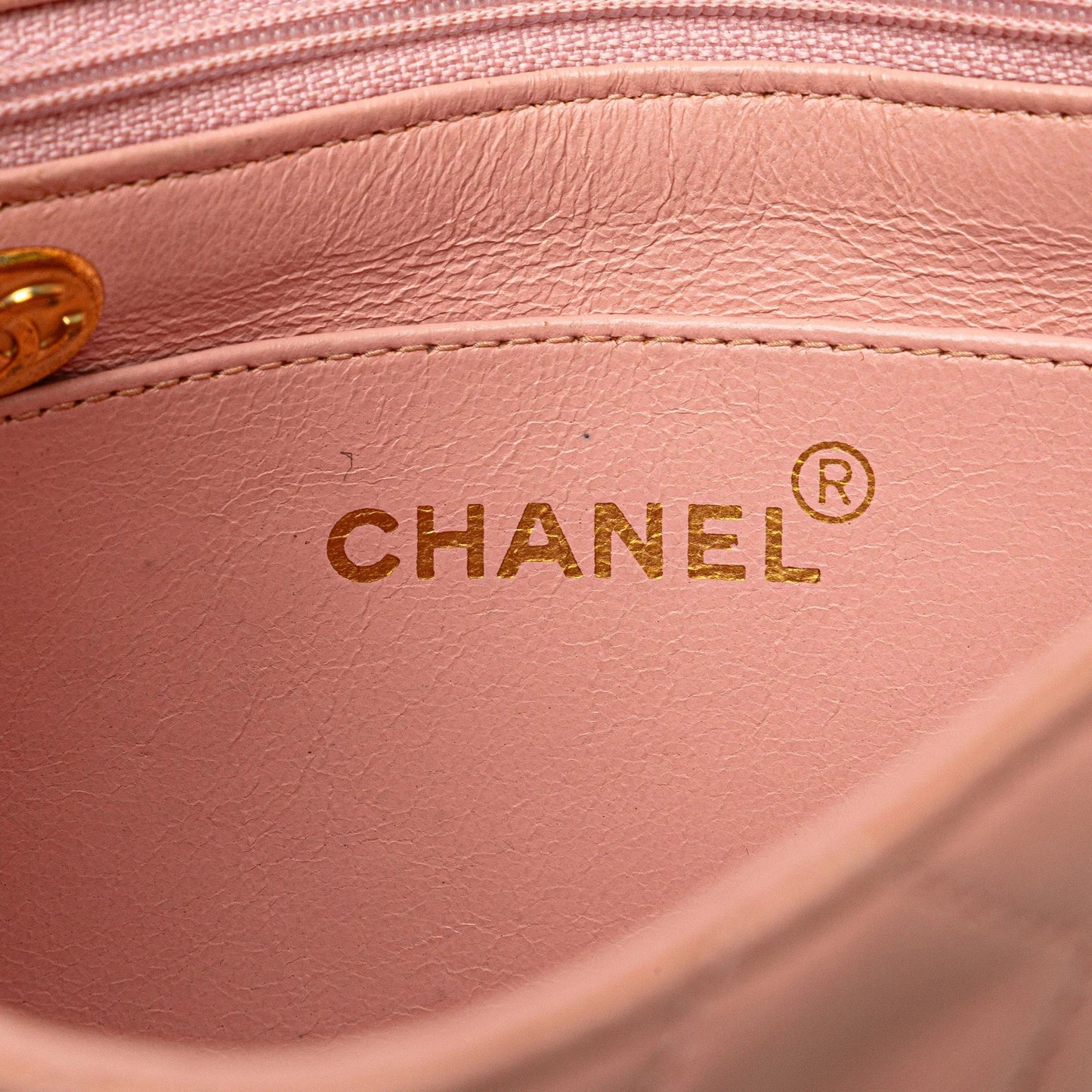 Pink Chanel Mini Square Classic Lambskin Single Flap Crossbody Bag