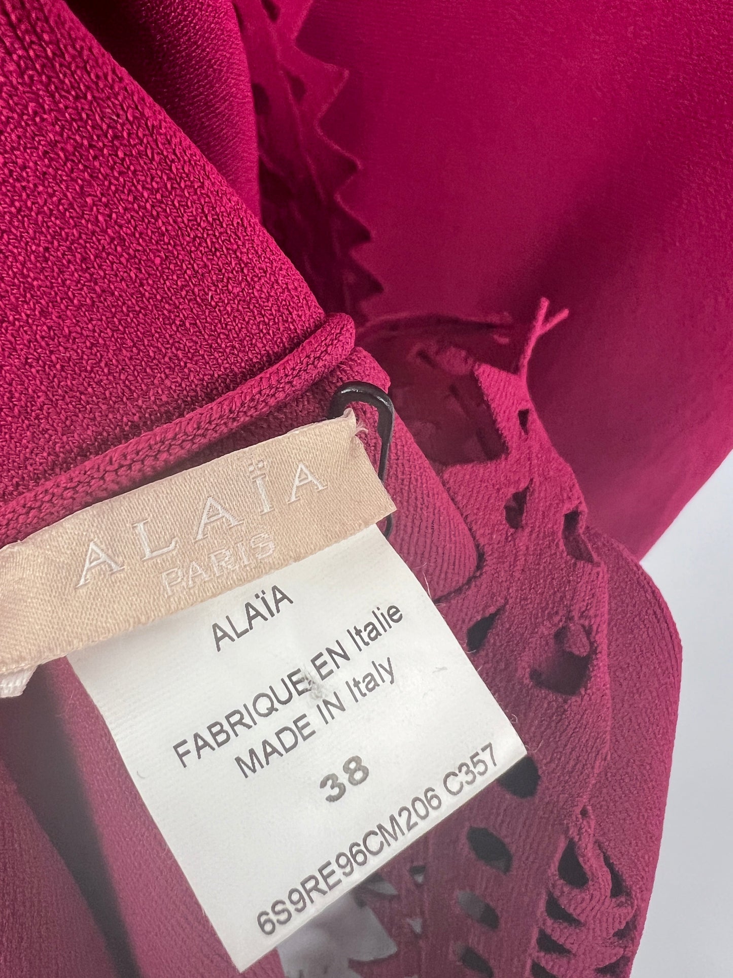 Ala•a Fuchsia Pink Sleeveless Skater Dress Size FR 38 (UK 10)
