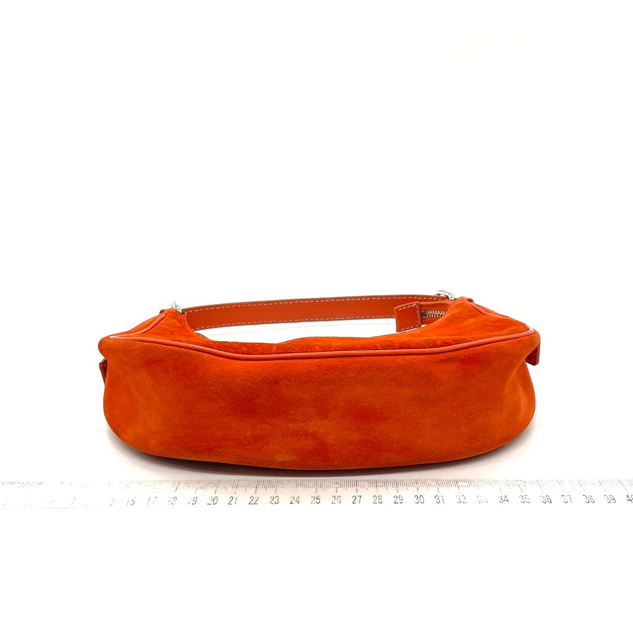 Celine Ava Hobo Orange Suede Leather   Shoulder Bag
