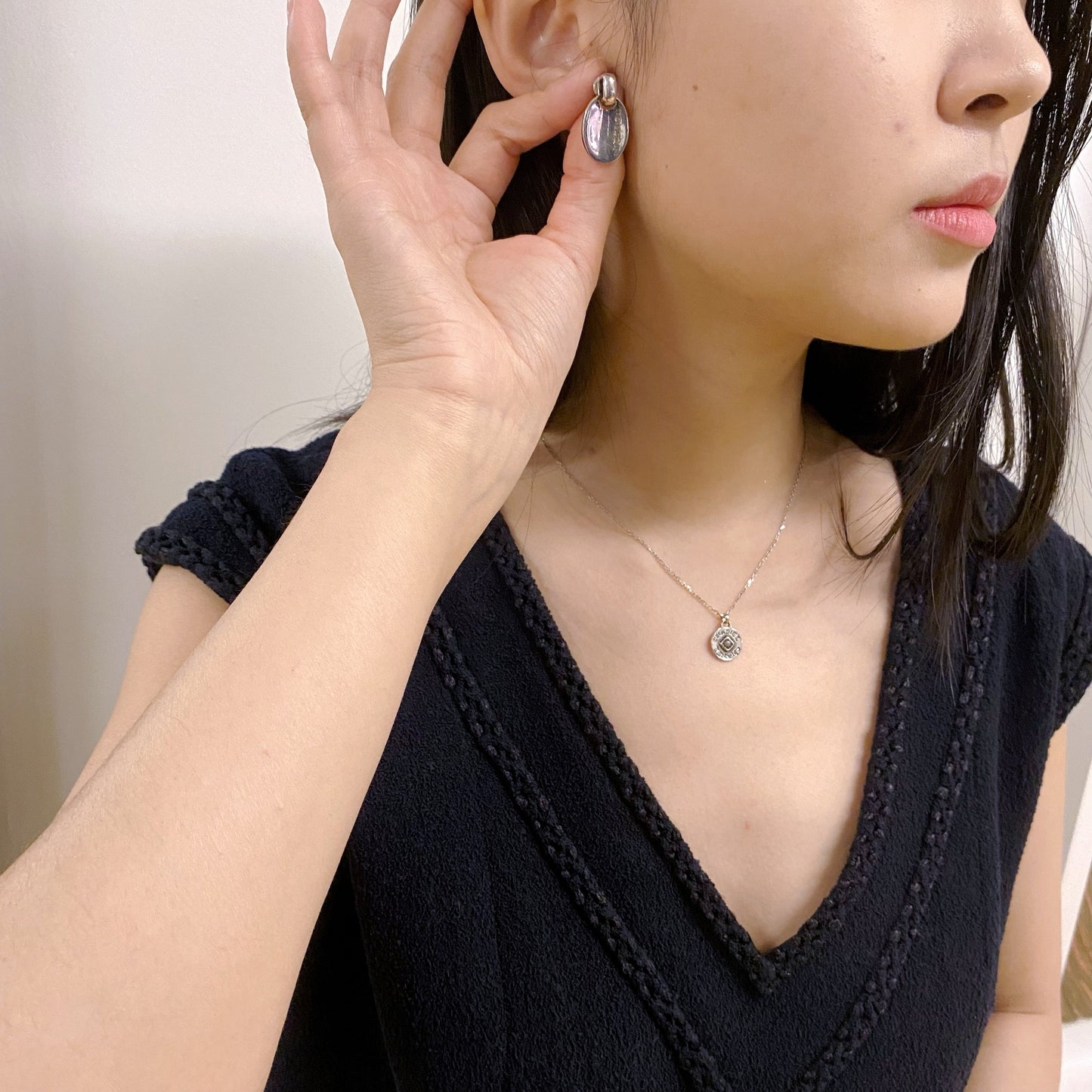 Chanel   Silver Earrings