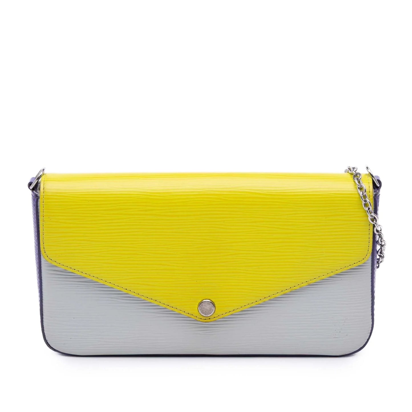 Yellow Louis Vuitton Epi Tricolor Pochette Felicie Crossbody Bag
