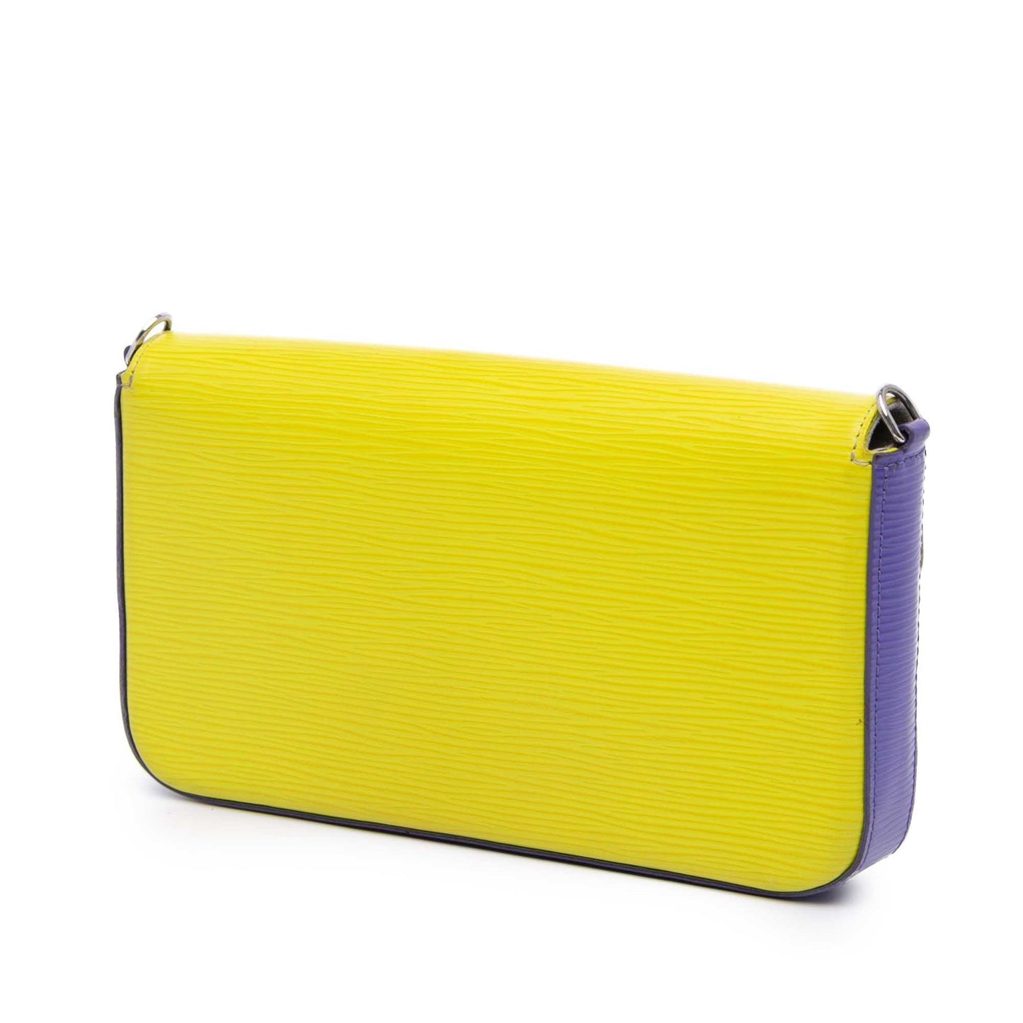 Yellow Louis Vuitton Epi Tricolor Pochette Felicie Crossbody Bag