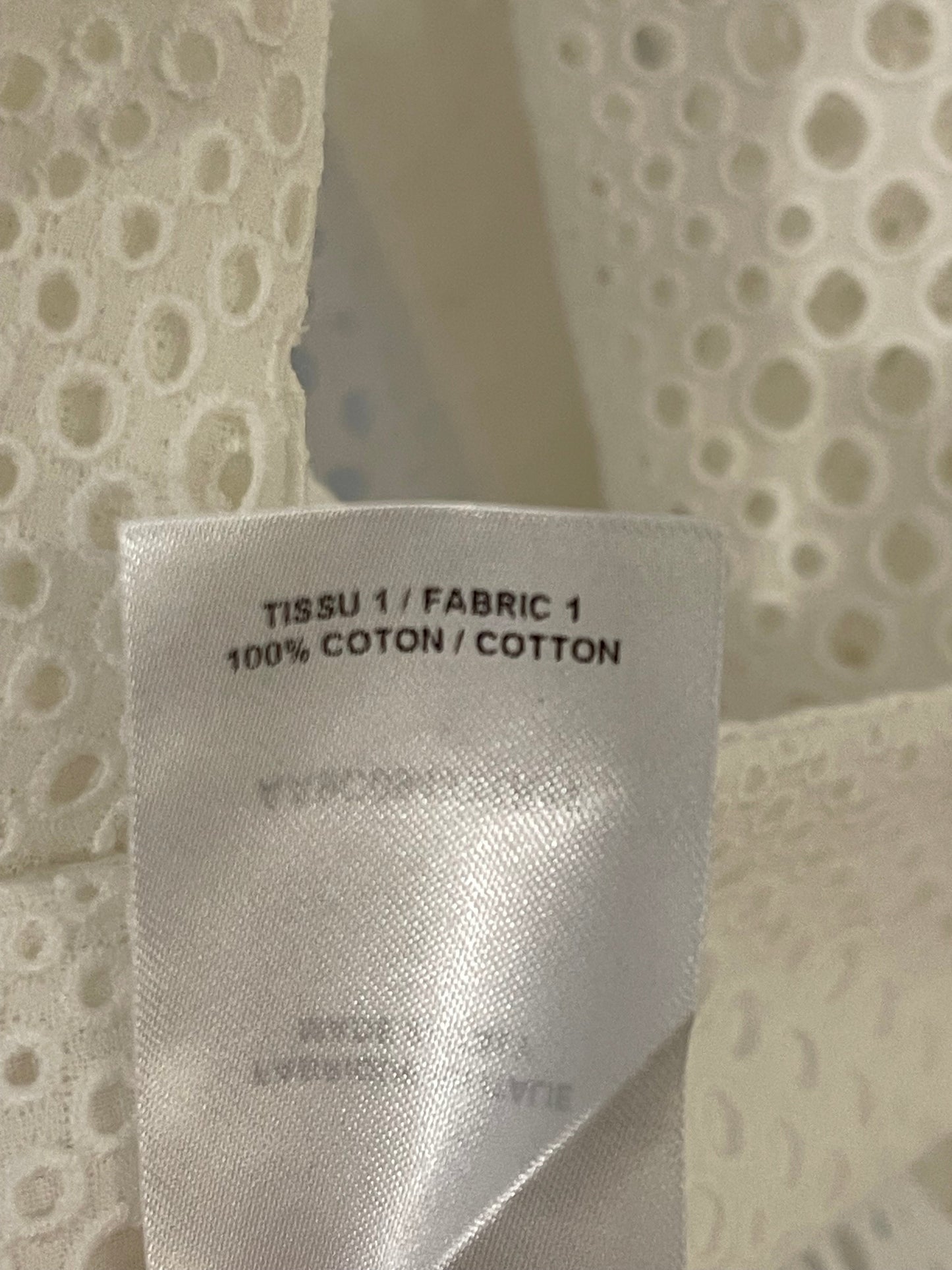 Alaia White Perforated Light Dress Coat with Belt Detail Size FR 36 (UK 8)