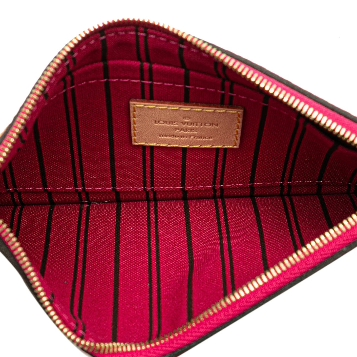 Brown Louis Vuitton Monogram Neverfull Pouch