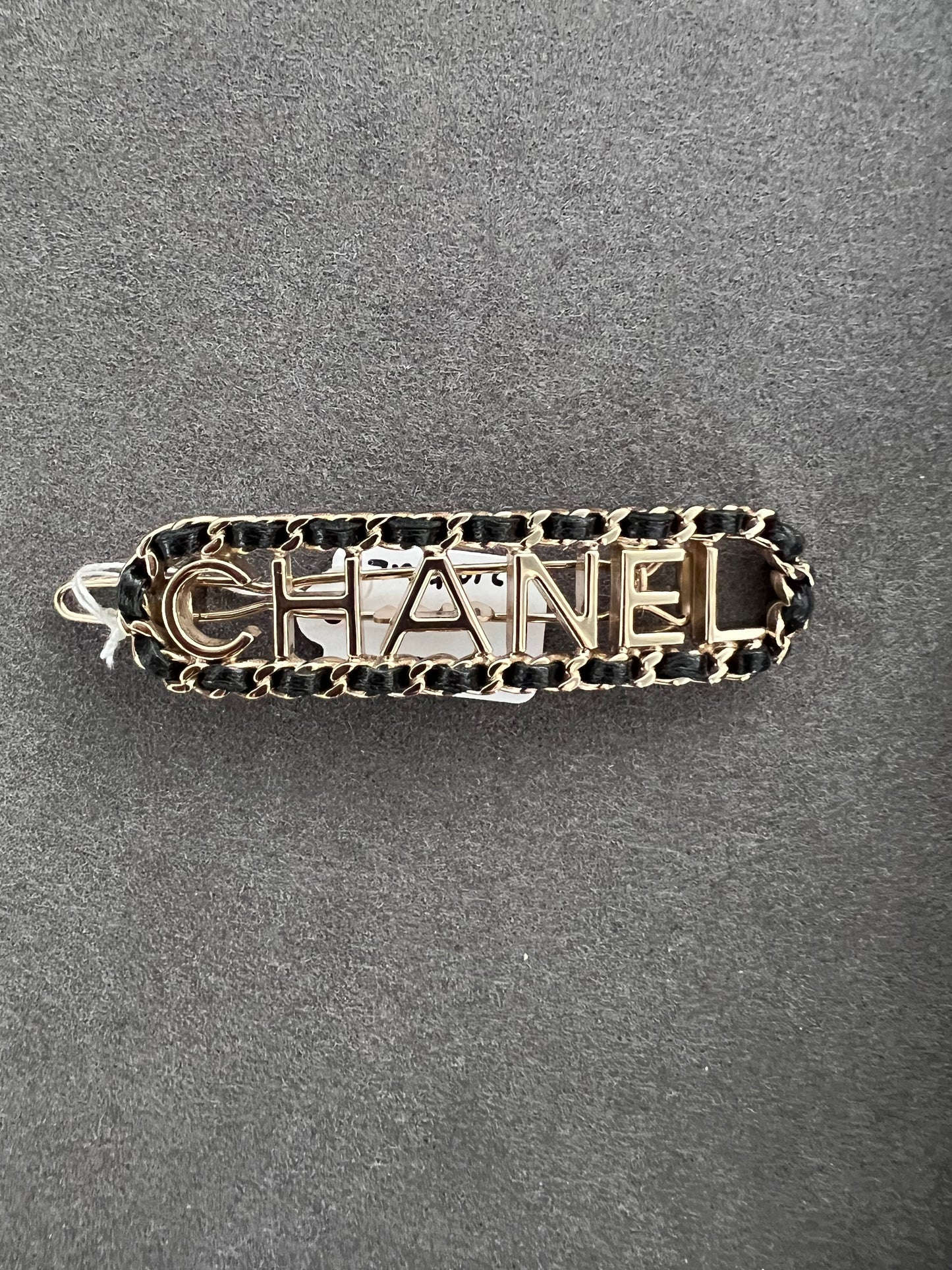 Chanel Barette Medium Script/Chain Around GHW SYCYR196