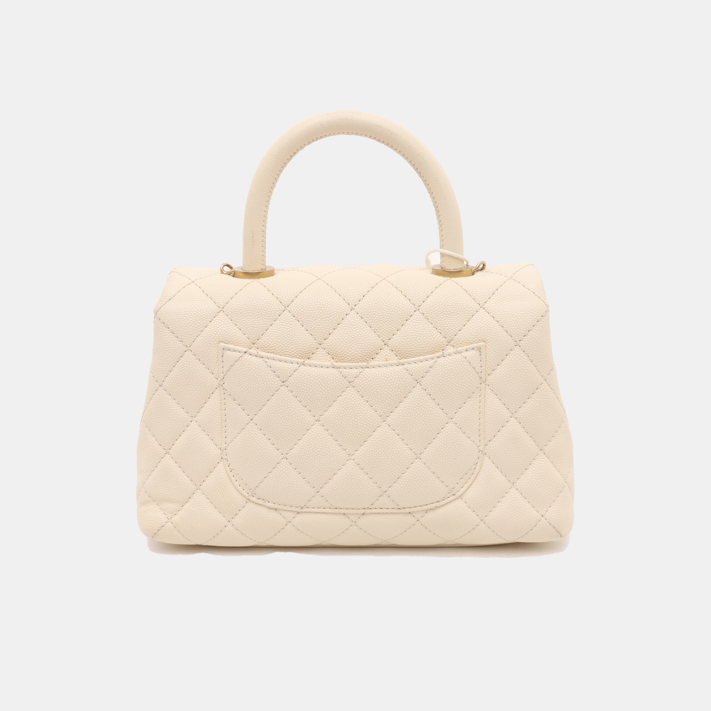 Chanel Coco Handle Small Beige Caviar Leather Gold Hardware, 2017