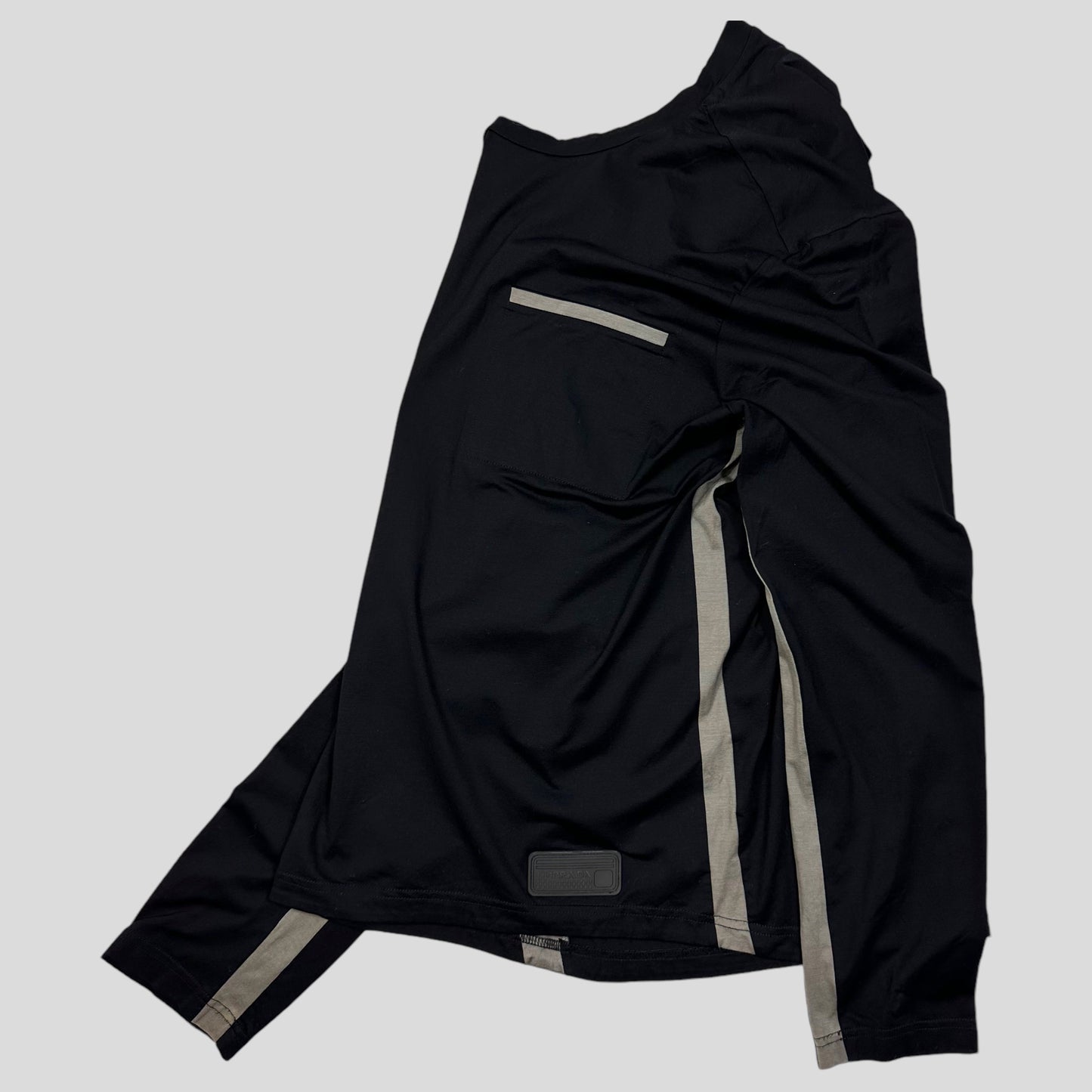 Prada Milano 2018 Rubber Race Logo Panelled Longsleeve - M