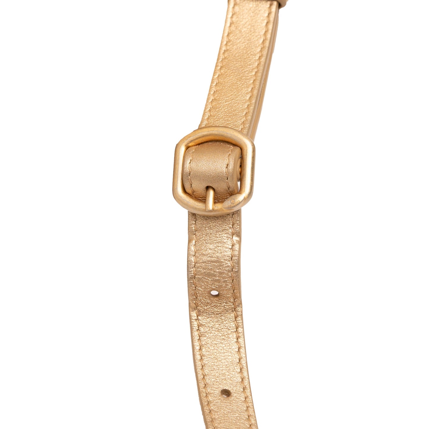 Gold Chanel Small Calfskin Kiss Lock Frame Bag