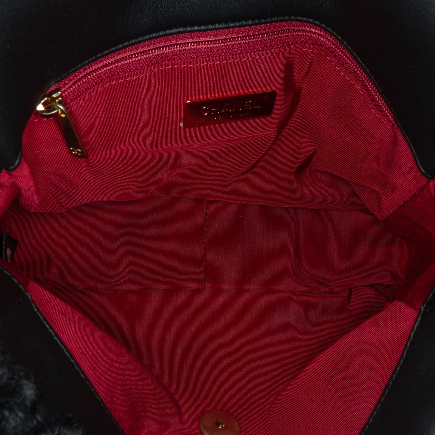 Black Chanel Medium Shearling 19 Flap Satchel