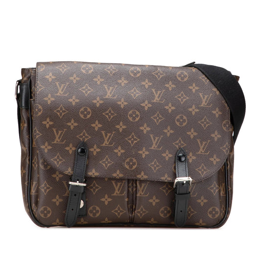Brown Louis Vuitton Monogram Macassar Christopher Messenger Crossbody Bag