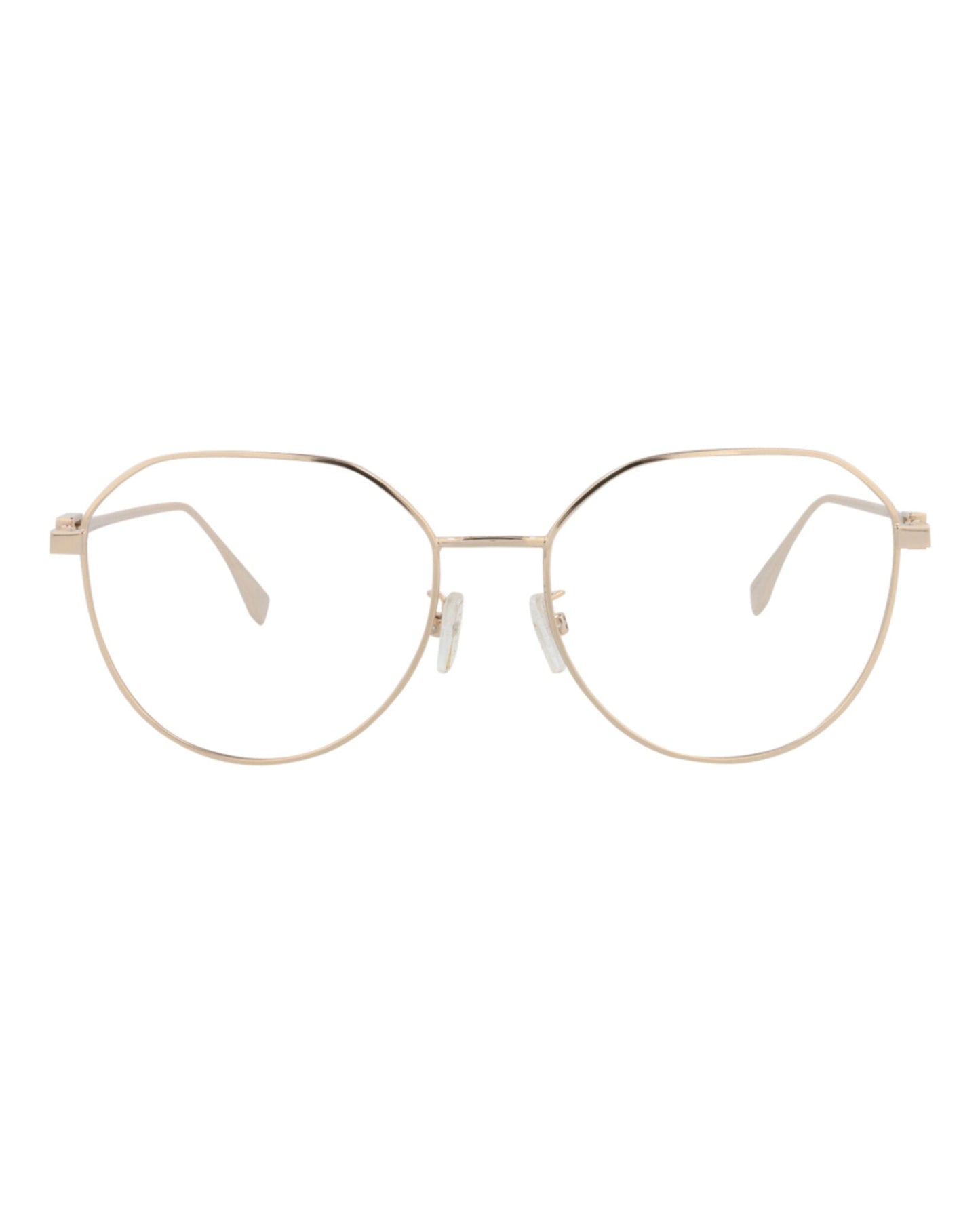 Fendi Womens Round/Oval Gold Gold Transparent Fashion Designer Eyewear