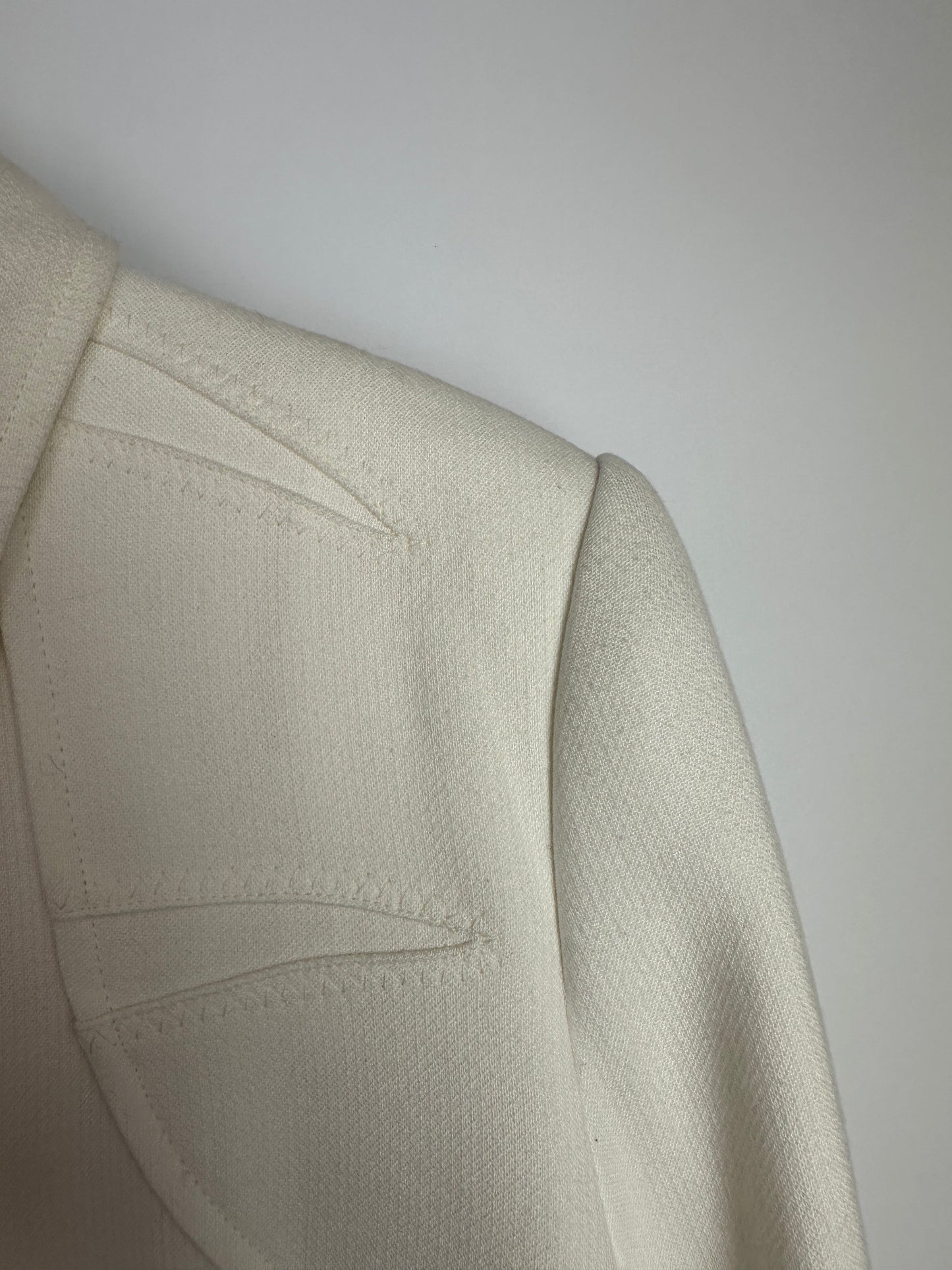 Christian Dior Cream   John Galliano Long Line Coat with Monogram Lining Detail Size FR 38 (UK 10)