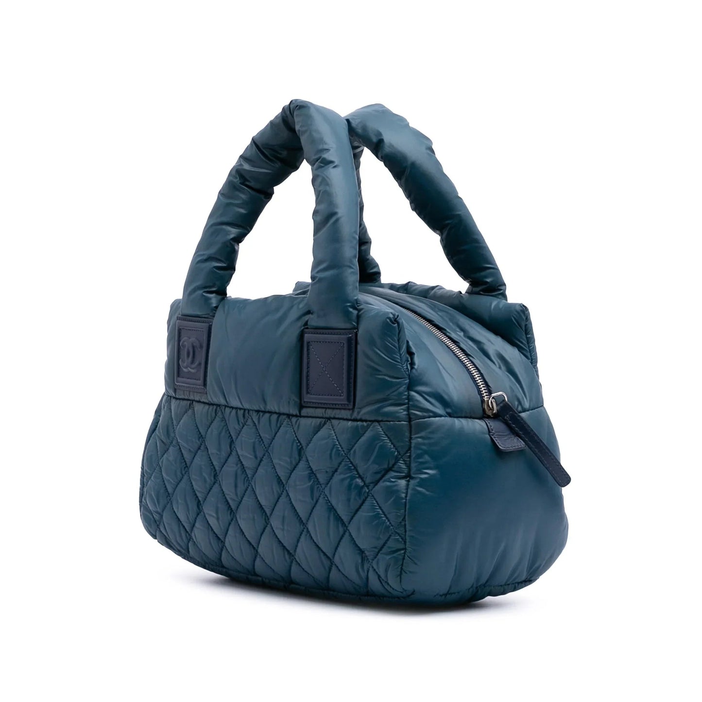 Blue Chanel Small Quilted Nylon Coco Cocoon Tote