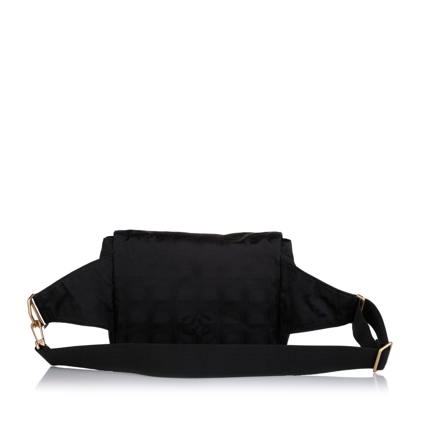 Chanel New Travel Line Canvas Belt Bag Black