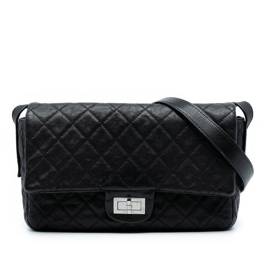 Black Chanel Quilted Calfskin Reissue 2.55 Easy Messenger Flap Crossbody Bag