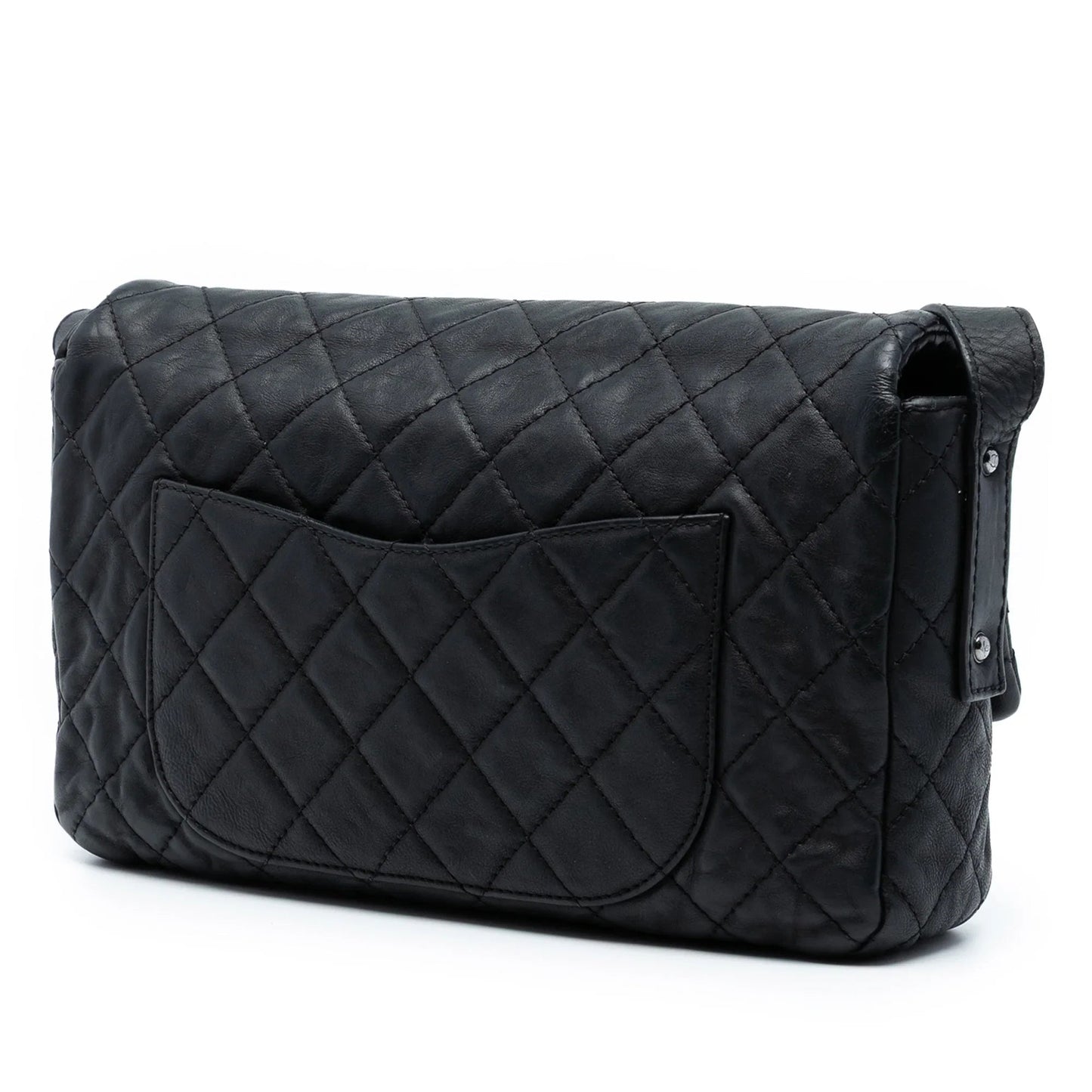 Black Chanel Quilted Calfskin Reissue 2.55 Easy Messenger Flap Crossbody Bag