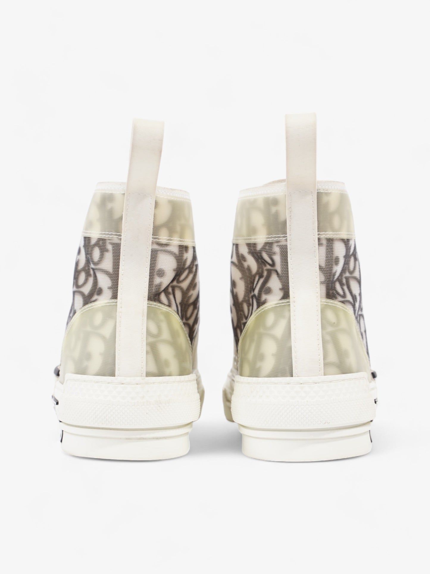 Christian Dior B23 High Top  White / Grey Oblique  Mesh EU 40 UK 7