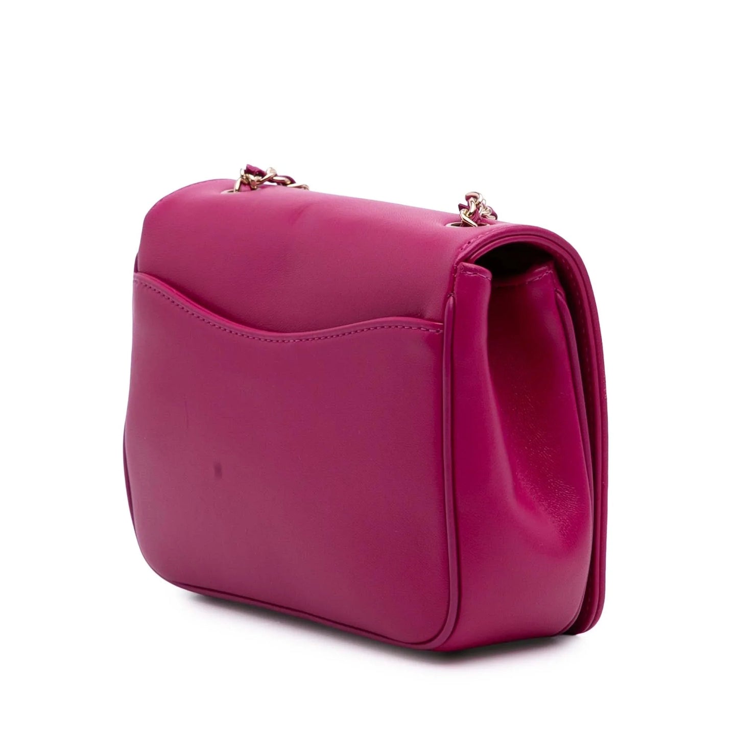Pink Chanel Lambskin CC Mania Flap Crossbody Bag