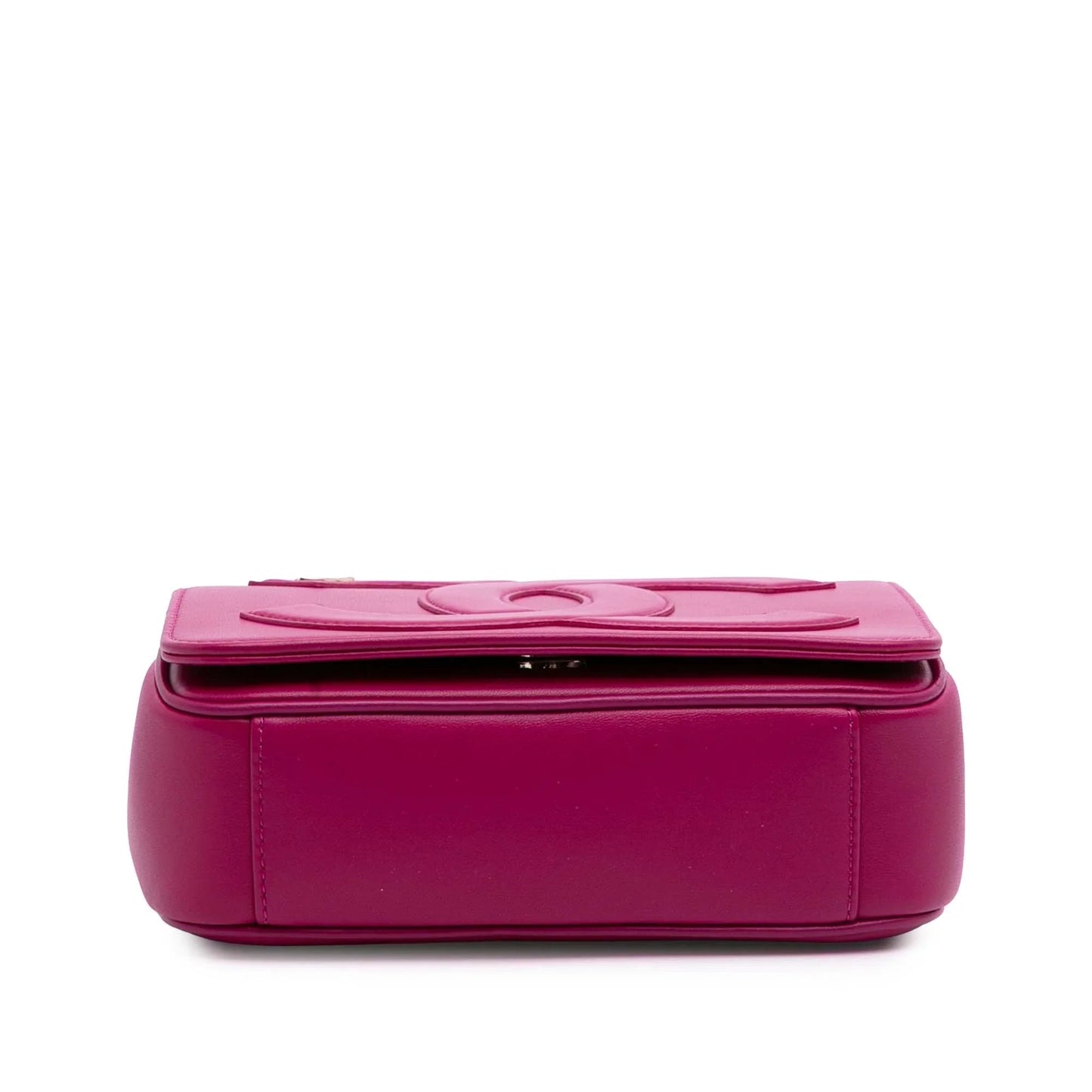 Pink Chanel Lambskin CC Mania Flap Crossbody Bag