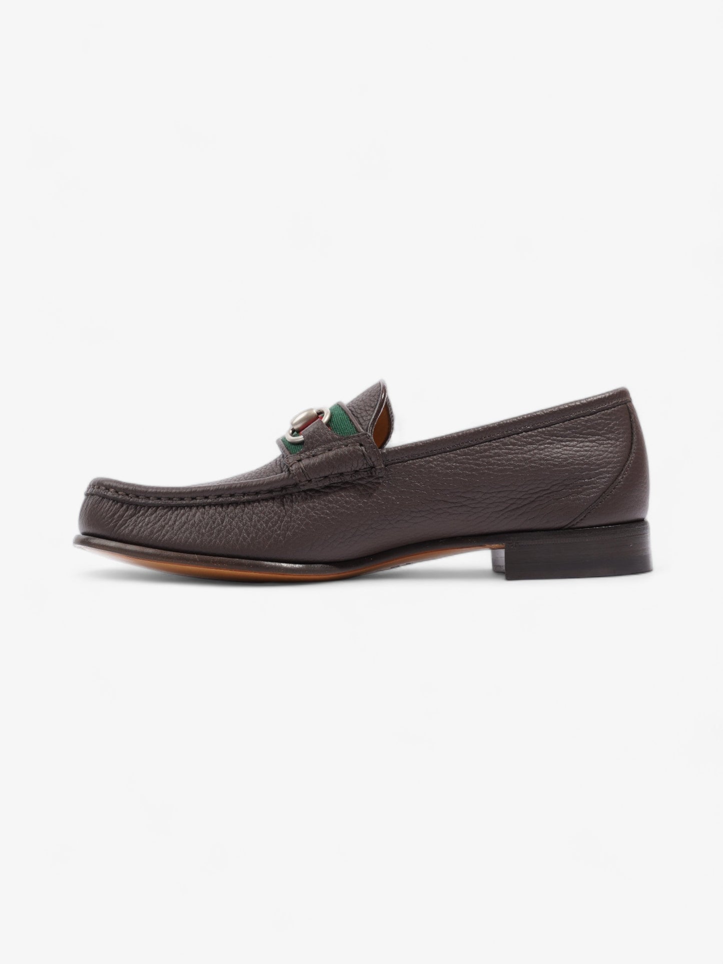 Gucci Horsebit Loafers Brown / Green / Red Leather EU 40.5 UK 6.5