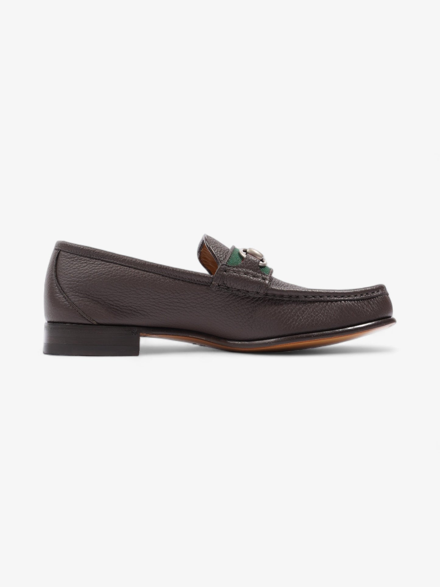 Gucci Horsebit Loafers Brown / Green / Red Leather EU 40.5 UK 6.5