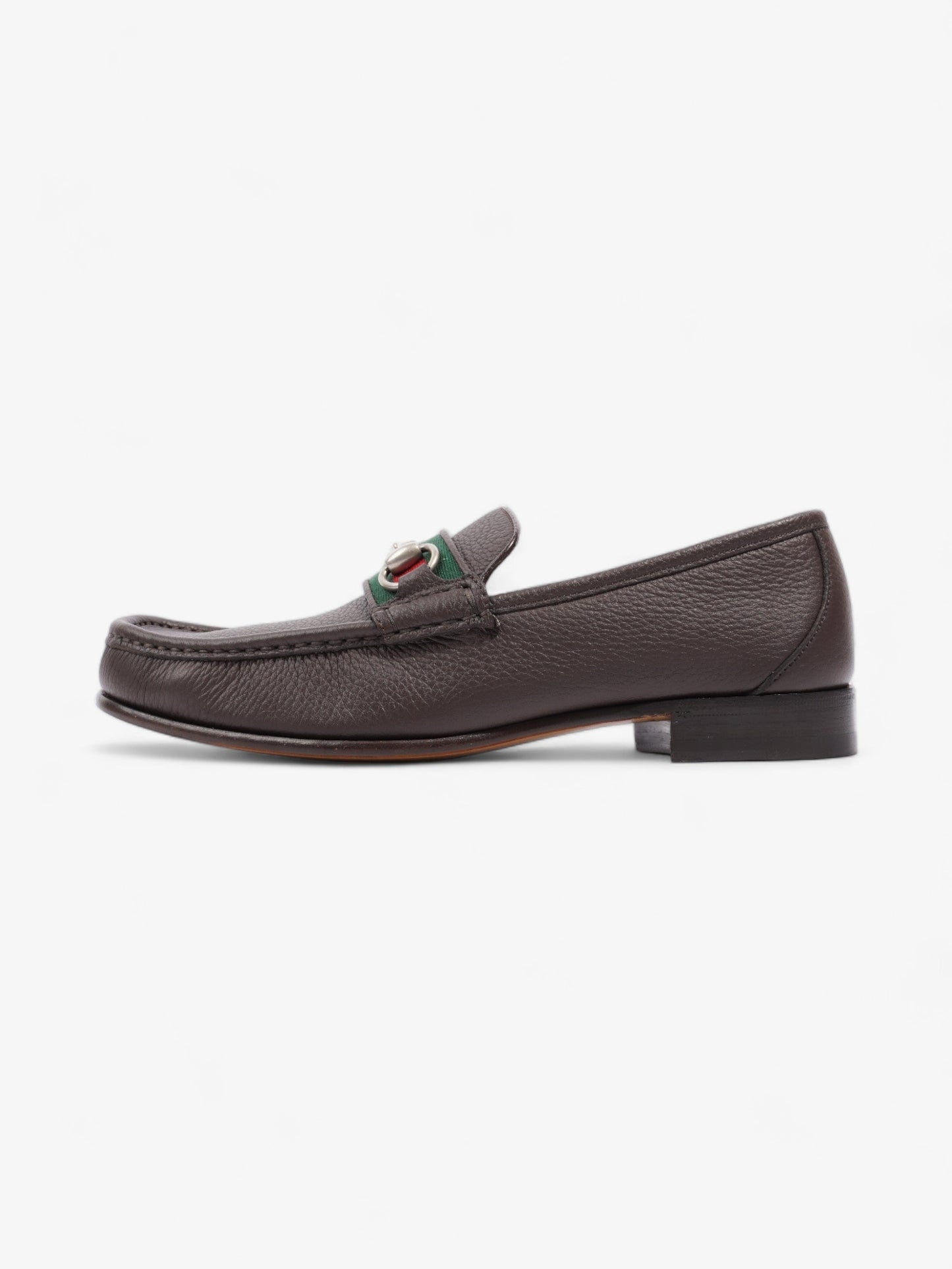 Gucci Horsebit Loafers Brown / Green / Red Leather EU 40.5 UK 6.5