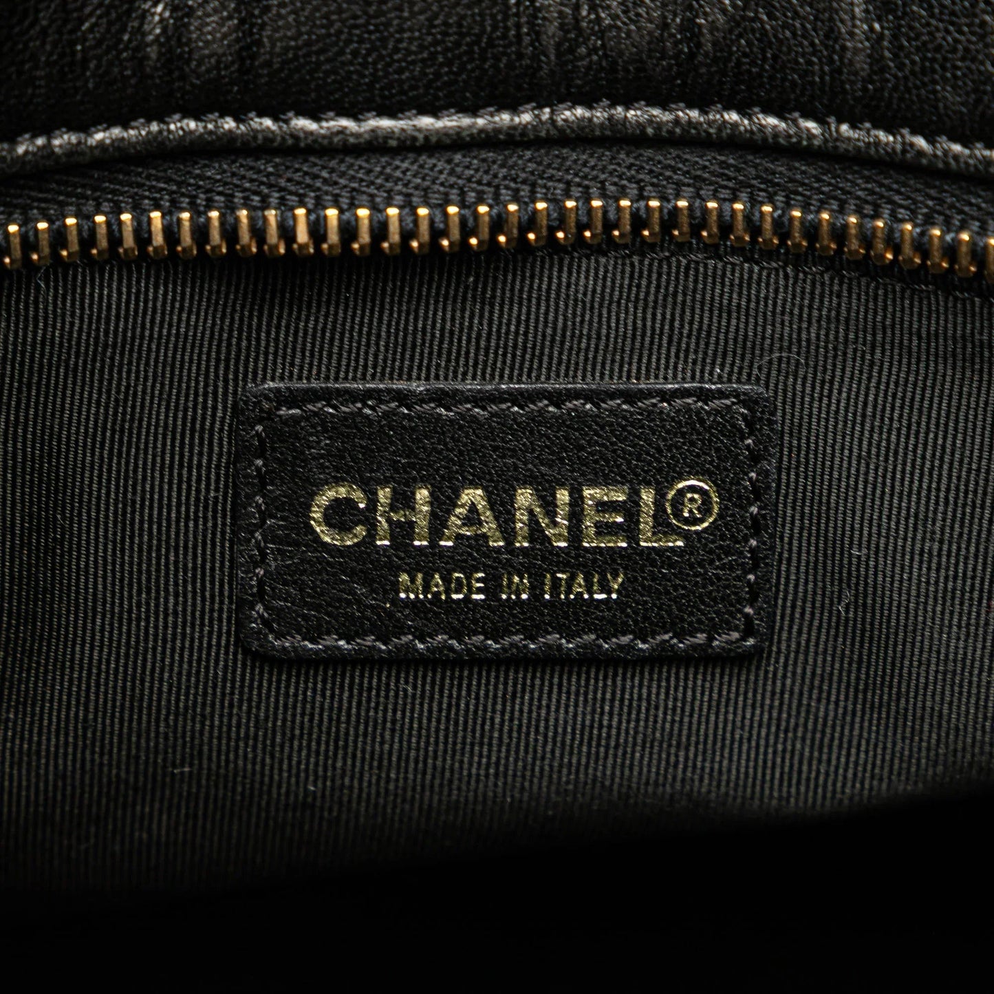 Black Chanel CC Chocolate Bar Lambskin Tote