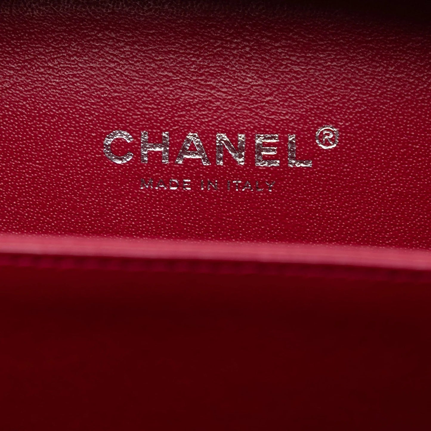 White Chanel Small Caviar Striped CC Filigree Vanity Case Satchel