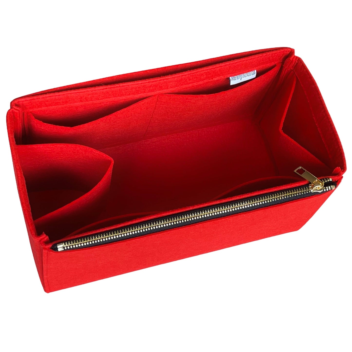 Organizer for [Cerf Large, Chanel] Bag Insert (Felt, Full-width Zip and Open Pocket)
