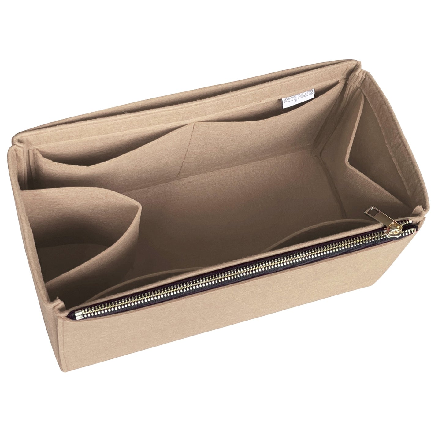 Organizer for [ICARE maxi shopping bag in quilted lambskin, Saint Laurent (YSL)] Bag Insert (Felt, Full-width Zip and Open Pocket)