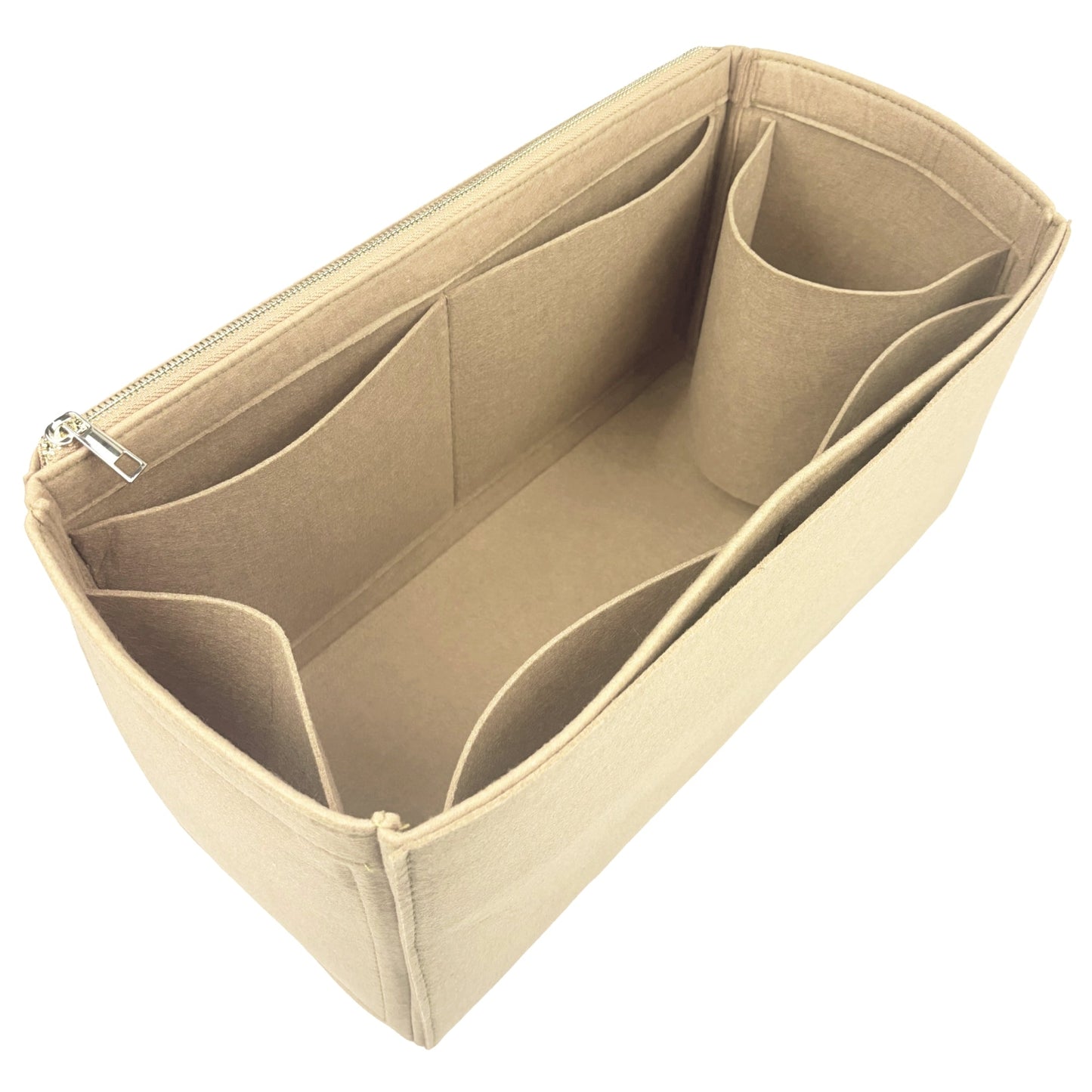 Organizer for [Diorissimo Small Bag, Dior] Bag Insert (Felt, Full-width Zip and Open Pocket)