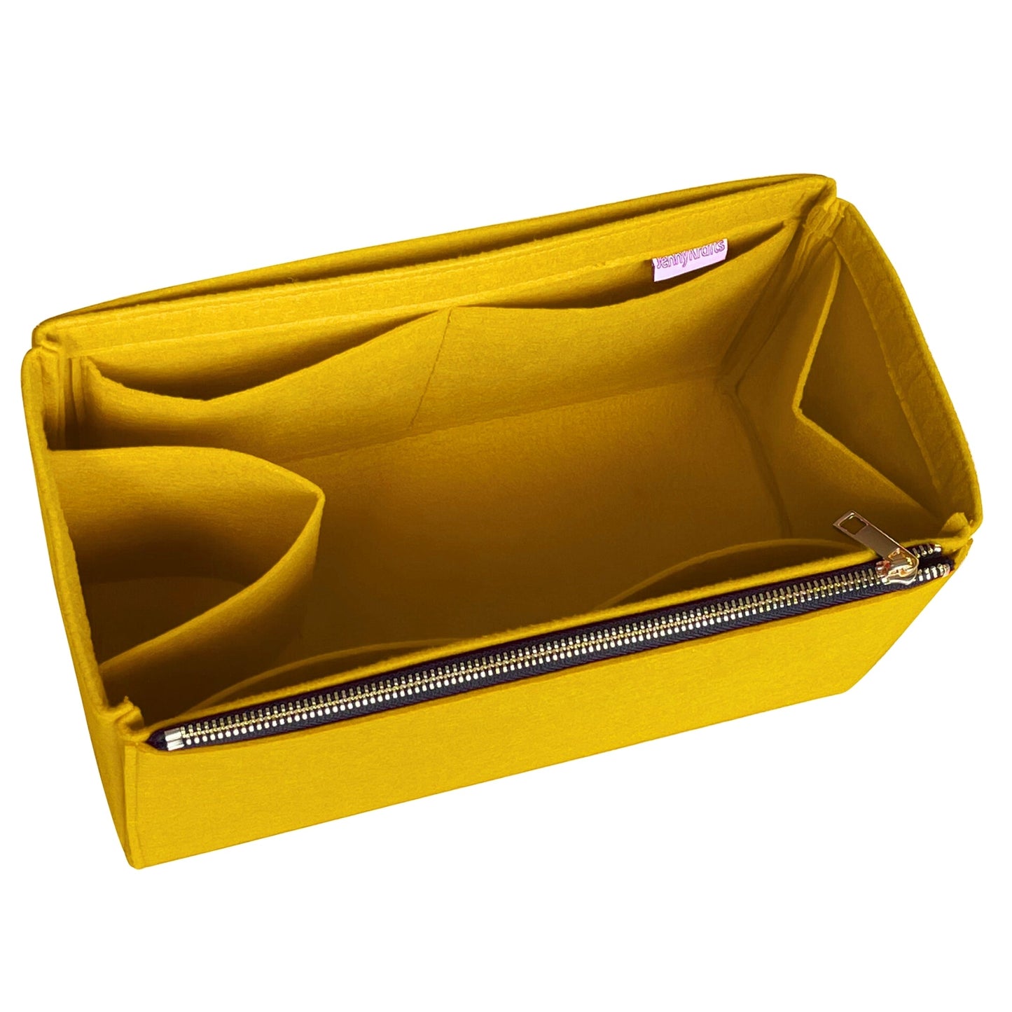 Organizer for [LE 37 Long, Saint Laurent (YSL)] Bag Insert (Felt, Long Zip and Open Compartment)