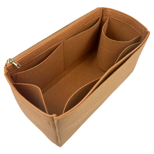 Organizer for [NIKI Shopping, Saint Laurent (YSL)] Bag Insert (Felt, Full-width Zip and Open Pocket)