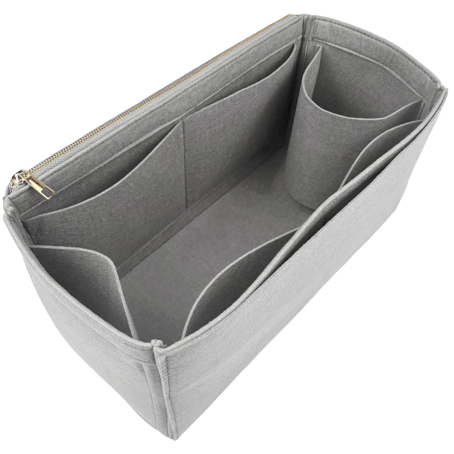 Organizer for [25 Medium Handbag, Chanel] Bag Insert (Felt, Long Zip and Open Compartment)