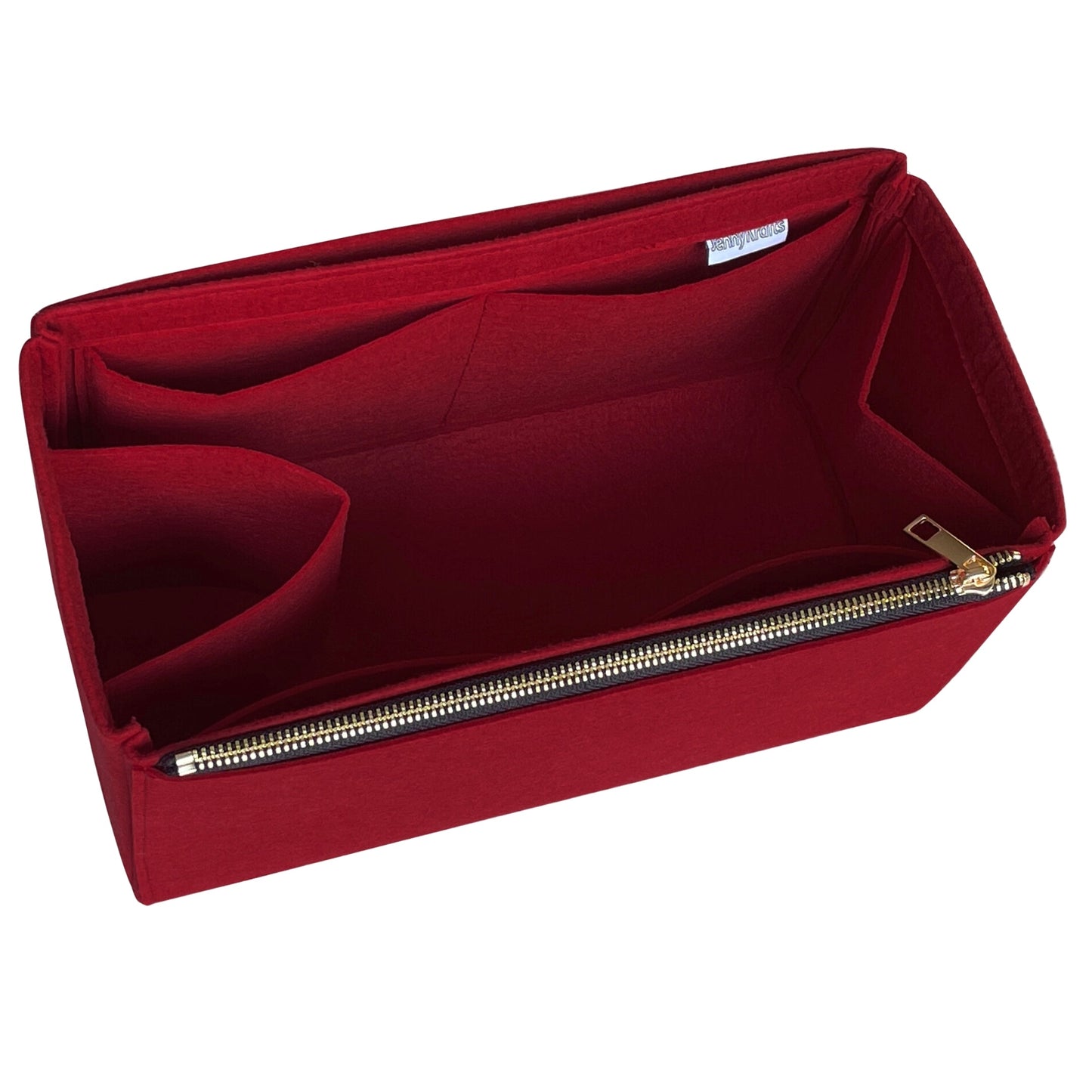 Organizer for [By The Way Selleria Large, Fendi] Bag Insert (Felt, Long Zip and Open Compartment)