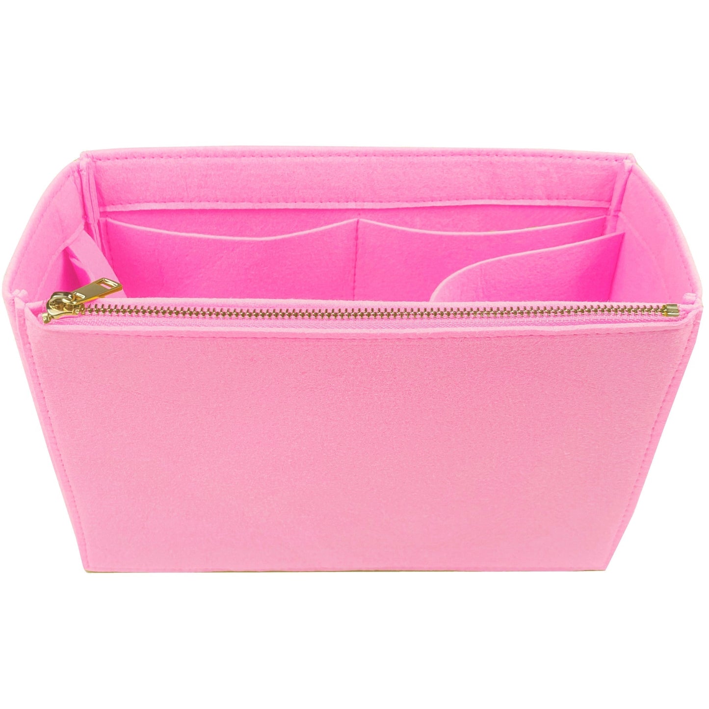 Organizer for [25 Small Handbag, Chanel] Bag Insert (Felt, Long Zip and Open Compartment)