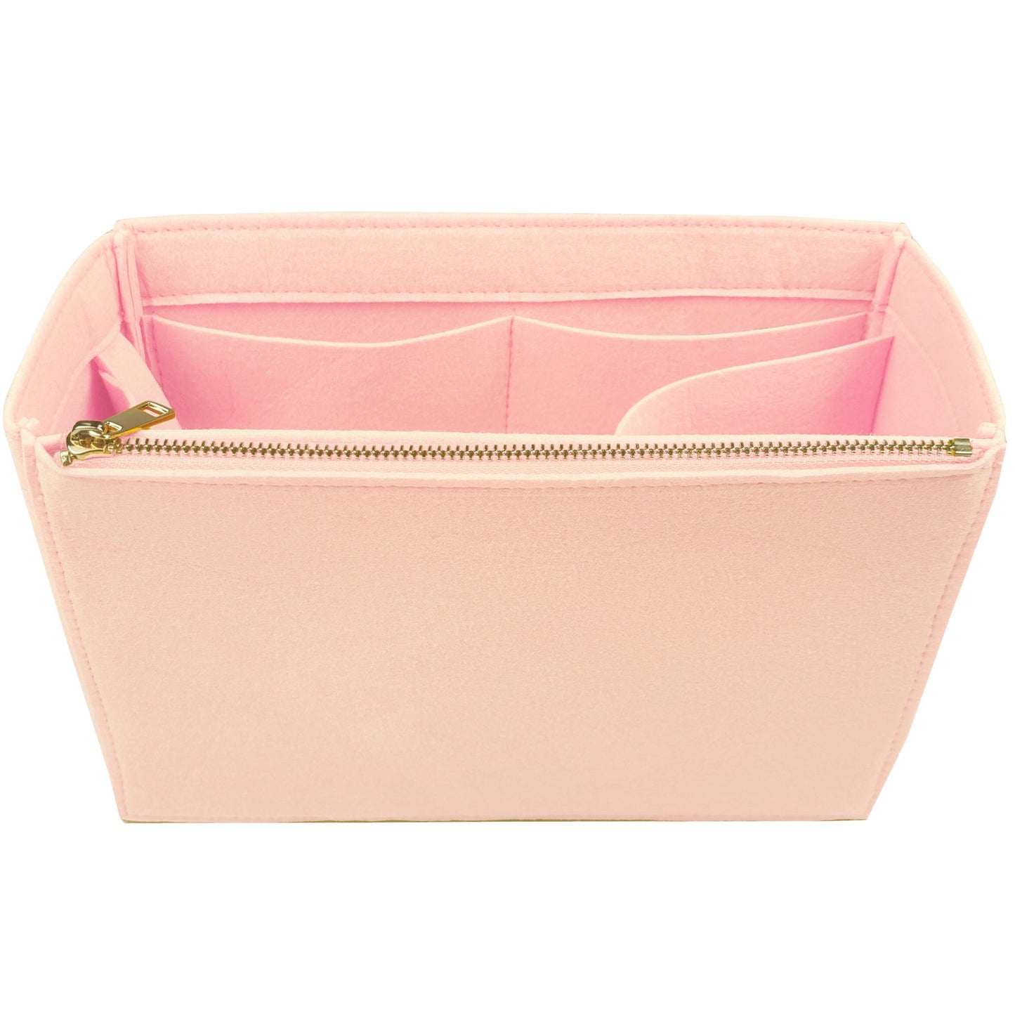 Organizer for [25 Small Handbag, Chanel] Bag Insert (Felt, Long Zip and Open Compartment)