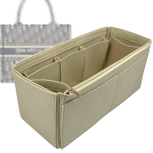 Organizer for [Book Tote Large, Dior] Bag Insert (Felt, Wide Open Pockets)