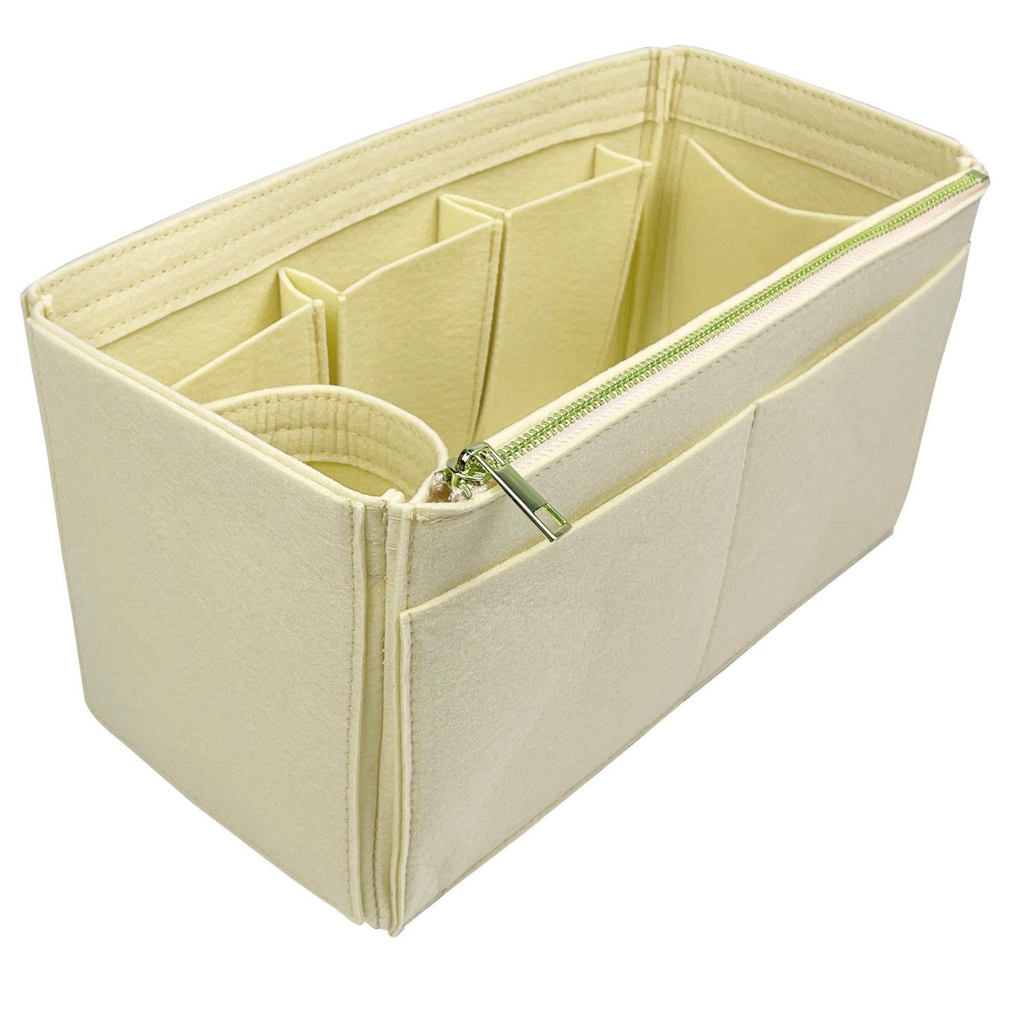Organizer for [Small Caro Bucket Bag, Dior] Bag Insert (Felt, Wide Open Pockets)